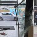 VIDEO Drama u Gračanima: 'Autom se zabio u šoping centar, a prije toga se tukao i razbijao'