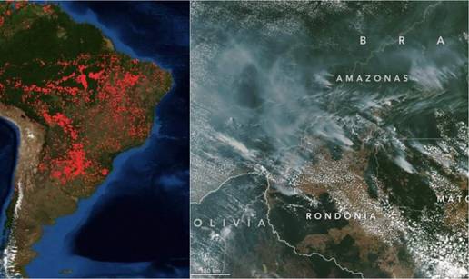 Amazonija gori već dva tjedna: Gusti dim se vidi i iz svemira