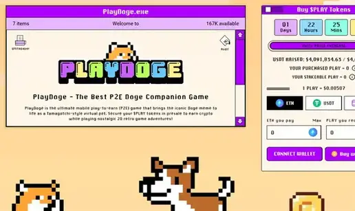 Play-to-Earn meme kriptovaluta PlayDoge prikuplja 4 milijuna dolara u pretprodaji