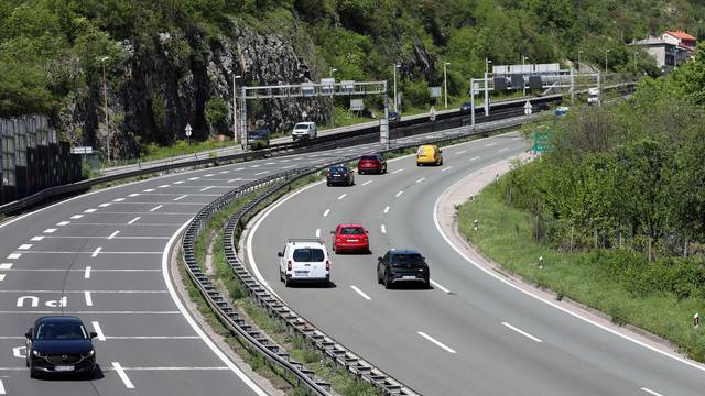 Autocesta A6 Rijeka - Zagreb prije spajanja s autocestom A7