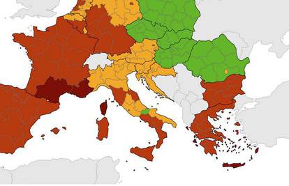 Objavljena nova korona karta - Hrvatska i dalje u narančastom