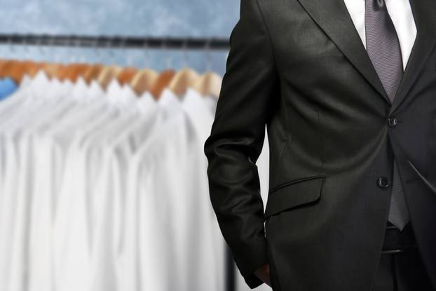 Dry,Cleaning,Concept.,Businessman,On,Blurred,Background