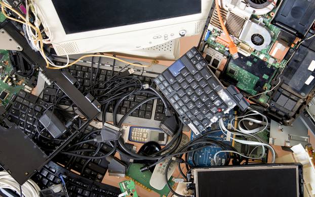 Old,Computer,And,Electronic,Waste.,Recycling,Concept