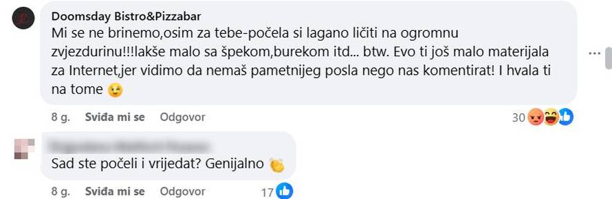 Netko je zapalio pizzeriju Doomsday. Evo kako su ranije vrijeđali goste u komentarima