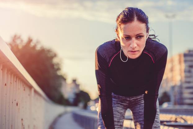 Portrait of fitness women resting