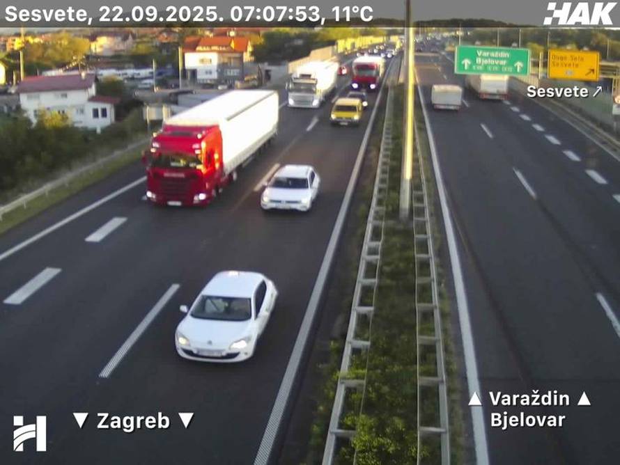 Kolone na obilaznici u Zagrebu, zastoji na magistrali kraj Splita