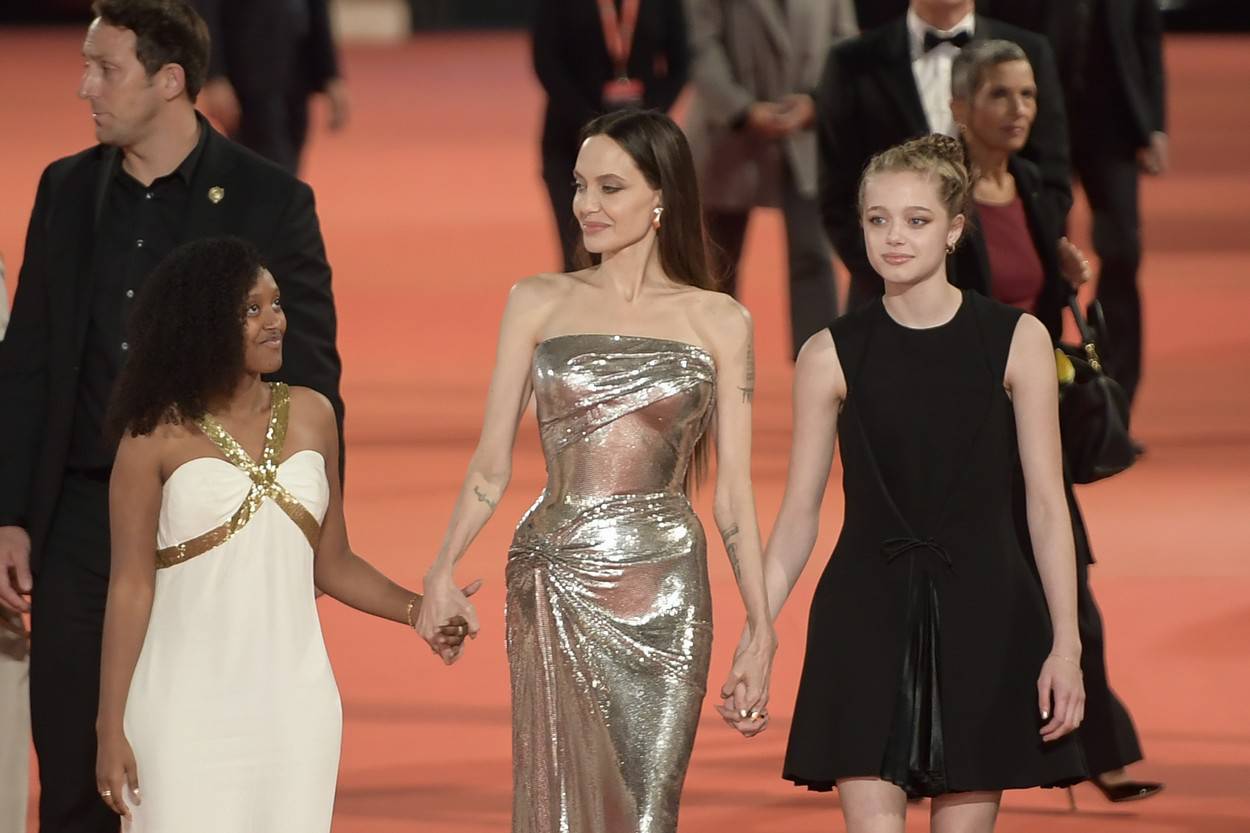 Angelina Jolie attends the red carpet of the movie "Eternals"