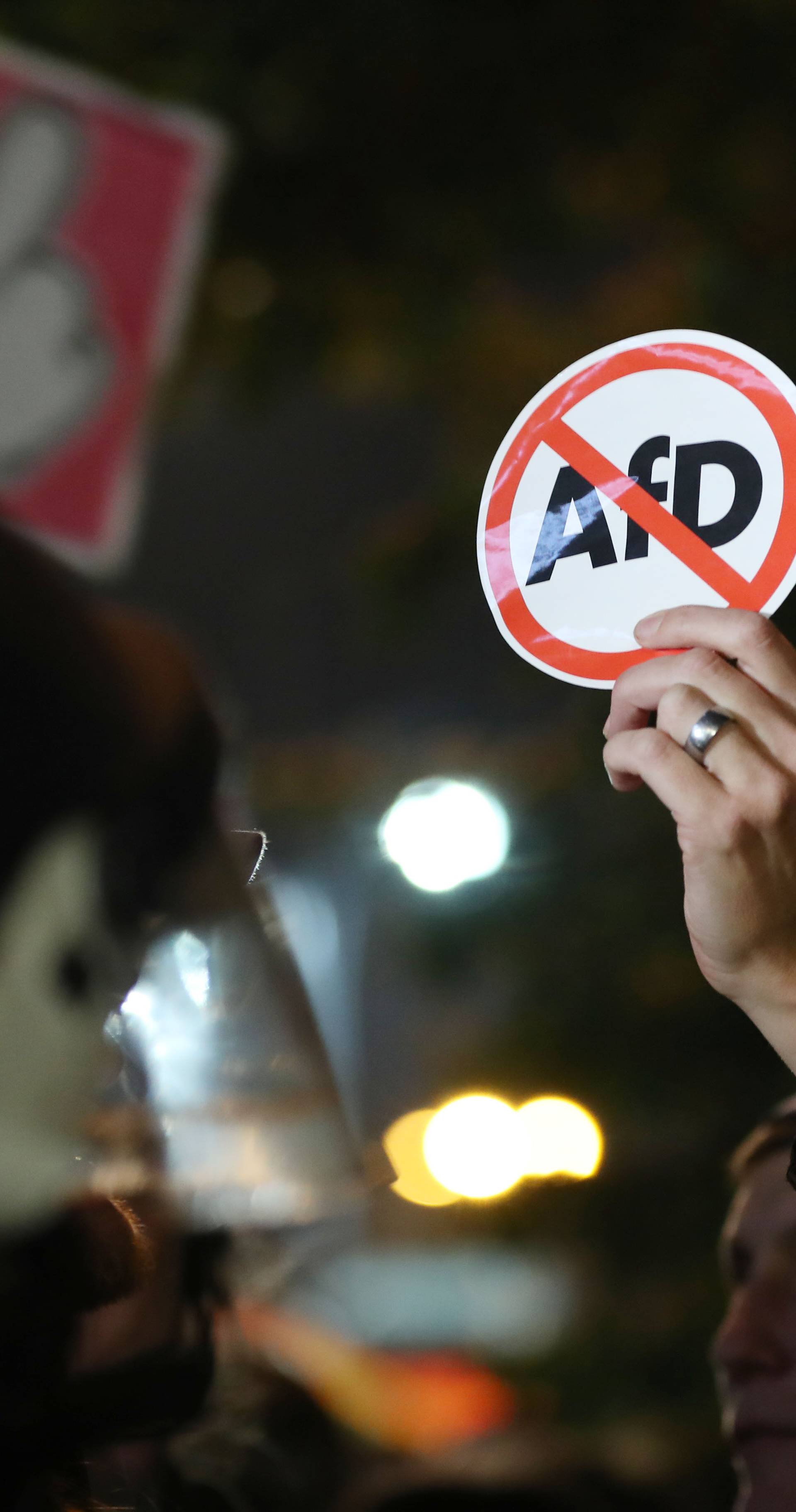 German election - anti-AfD protest