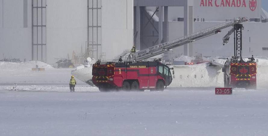Delta Air Lines plane crash at Toronto Pearson International Airport in Mississauga