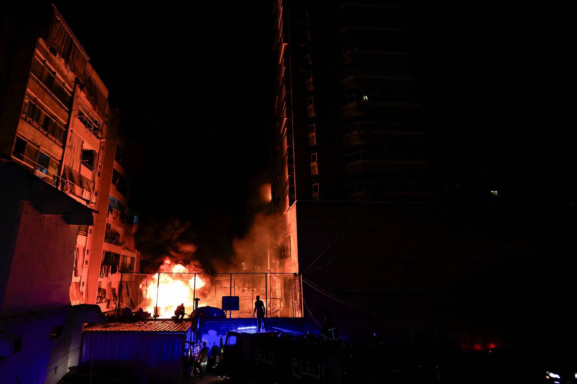 Aftermath of an Israeli air strike, in Beirut