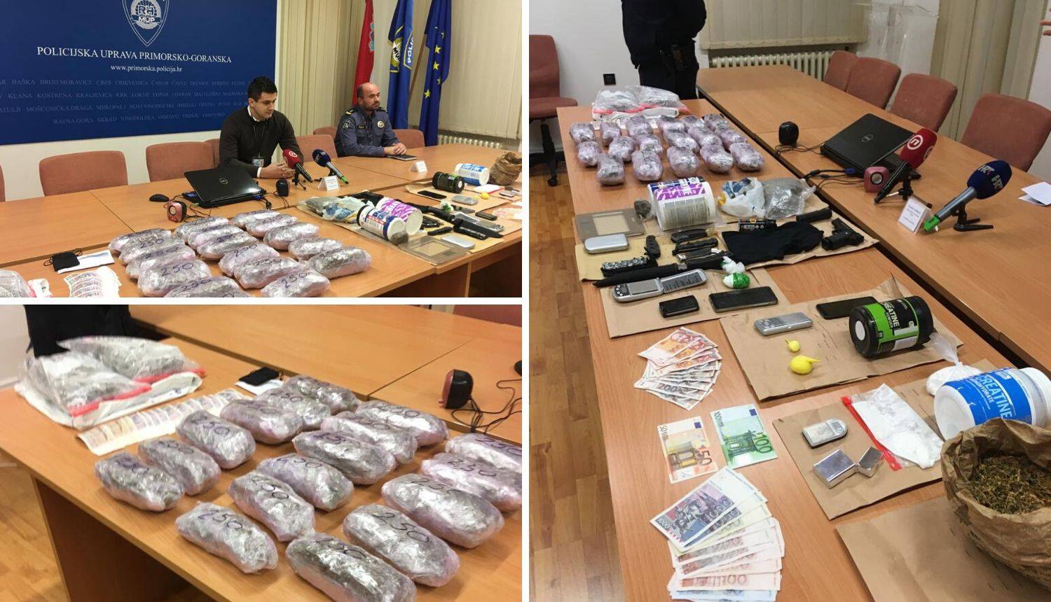Velika akcija policije: Našli 5 kg trave, oružje, vage, noževe...