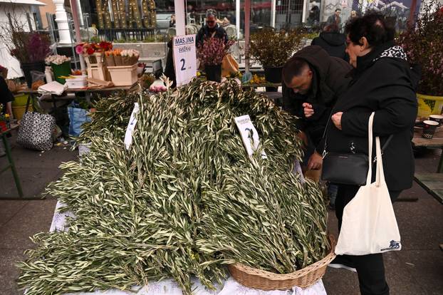 Zagreb: Prodaja maslinovih grančica uoči Cvjetnice