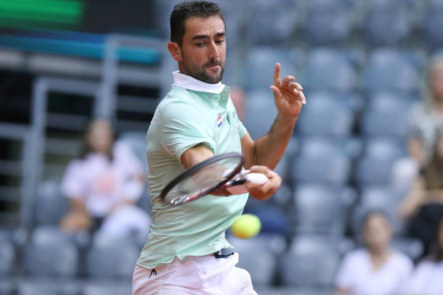 Osijek: Drugi dan Davis Cupa, Marin Čilić - Corentin Moutet