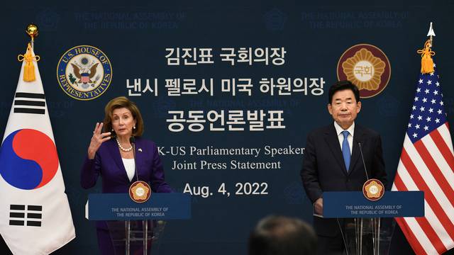 U.S. House Speaker Nancy Pelosi visits South Korea