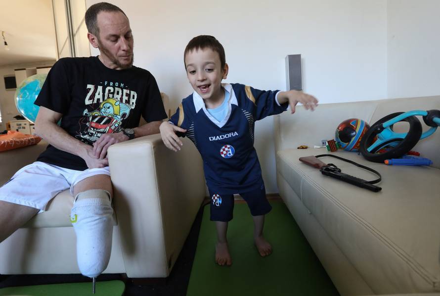 Zagreb: Paraolimpijac Toni Bošnjaković sa sinom Vinkom