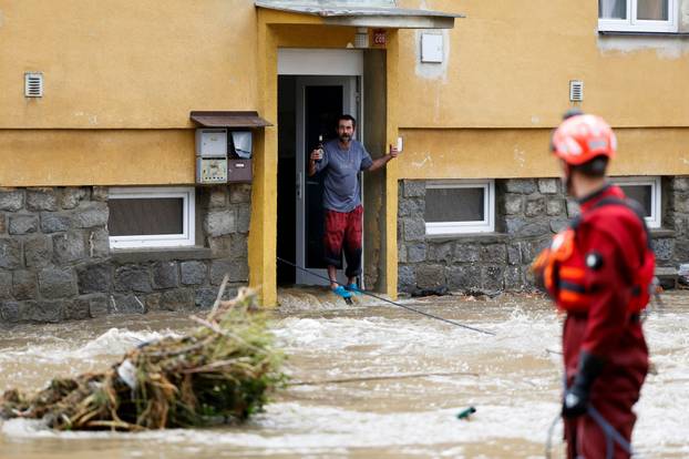 Aftermath of heavy rainfall in Jesenik