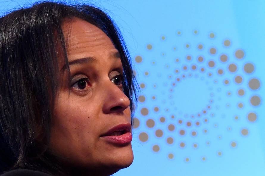 FILE PHOTO: Isabel dos Santos speaks during a Reuters Newsmaker event in London