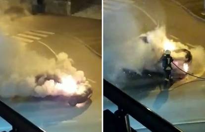 VIDEO Automobil mu se zapalio u vožnji: 'Vatra je bila ogromna'