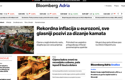 Bloomberg Adria službeno počela s radom: Platforma za poslovne i financijske vijesti