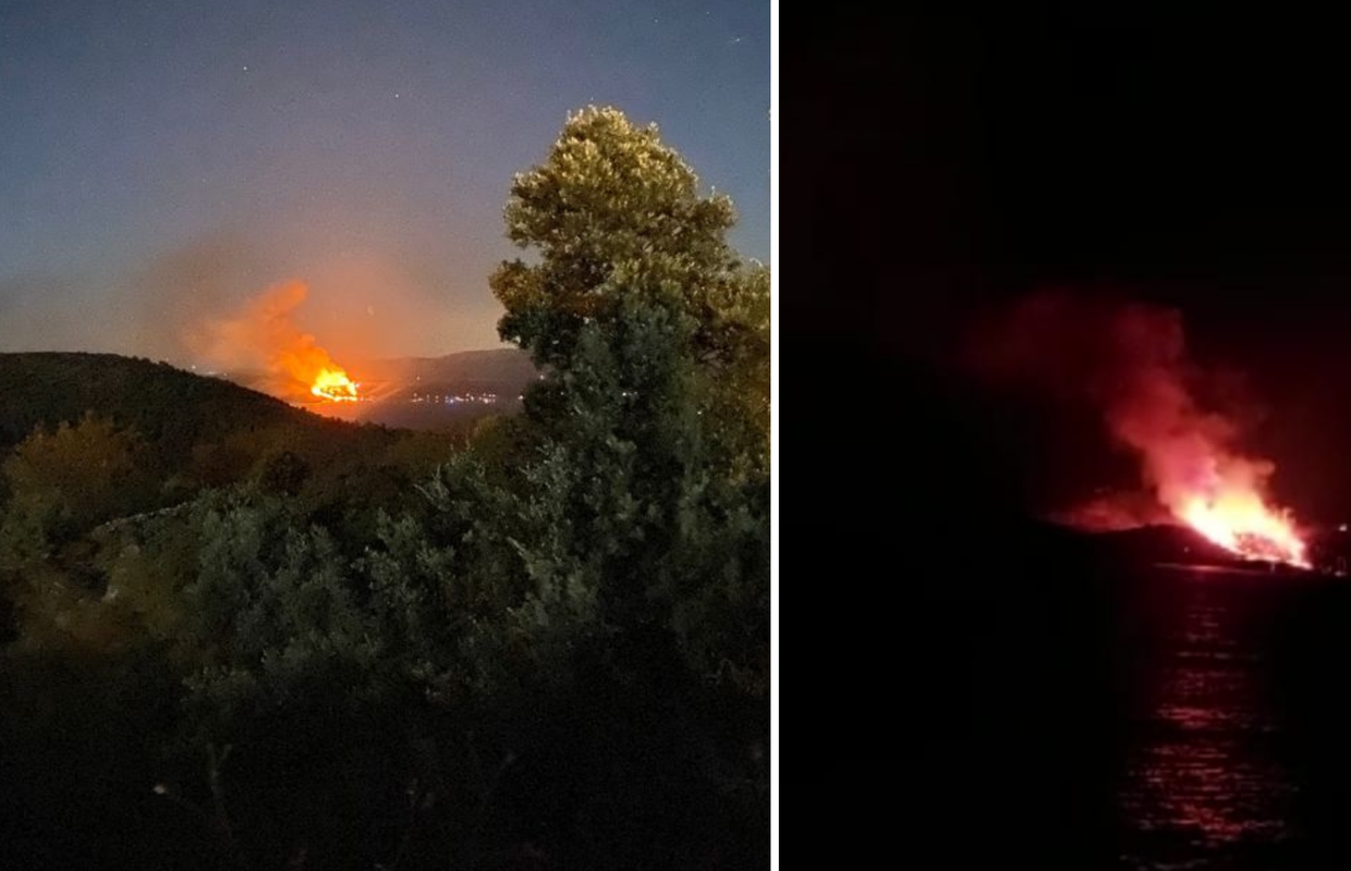 VIDEO Gori kod Starog Grada na Hvaru: Bura razbuktava vatru, sve vatrogasce poslali na teren