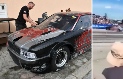 VIDEO Ovo je auto koji se zabio u publiku u Čepinu: 'U ubrzanju sam pobijedio Rimčevu Neveru'