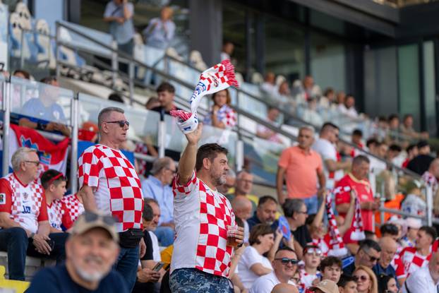 Rijeka: Navijači na prijateljskoj utakmici između Hrvatske i Belgije