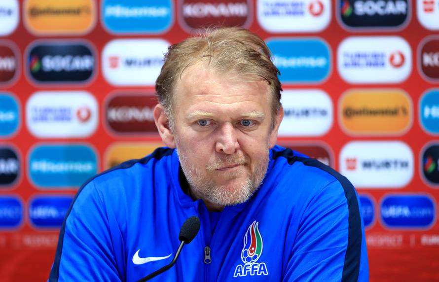 Azerbaijan Training and Press Conference - Tofiq Bahramov Stadium