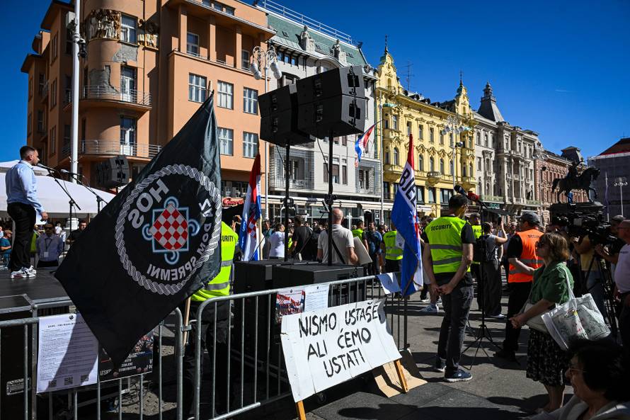 Zagreb: Održan "Prosvjed za spas hrvatske kulture, ne uvozu stranih radnika"