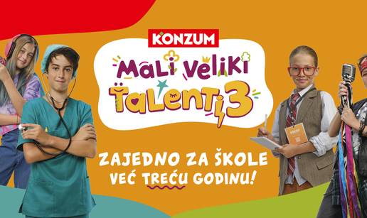 Kre&cacute;u Konzumovi Mali veliki talenti 3 &ndash; fond gotovo 800 tisu&cacute;a eura