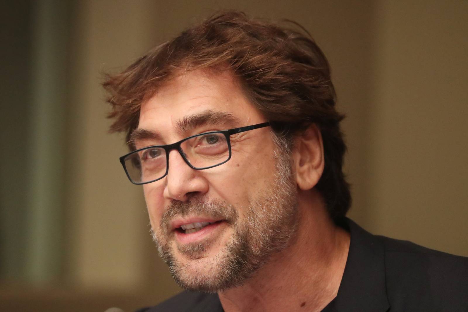 Actor Javier Bardem speaks about a Global Ocean Treaty to protect the oceans with the Greenpeace and High Seas Alliance at the United Nations headquarters in New York