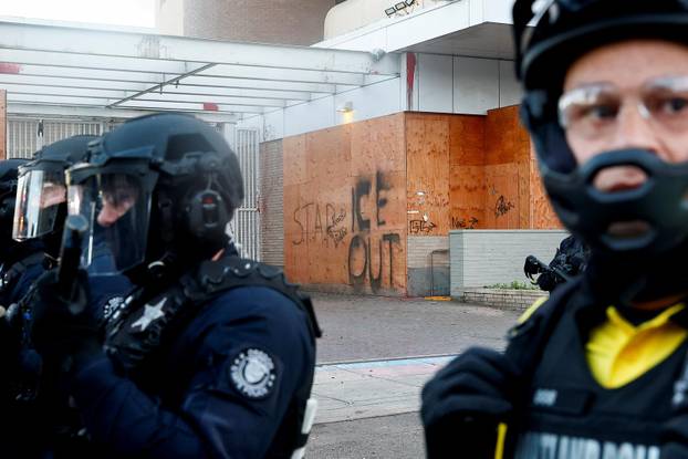 "No Kings" protest, in Portland