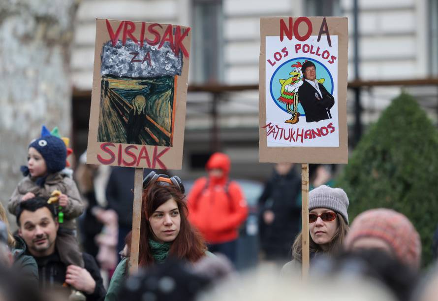 Zagreb: Prosvjed protiv kompleksa industrijskih megafarmi i klaonica peradi u Sisačko-moslavačkoj županiji