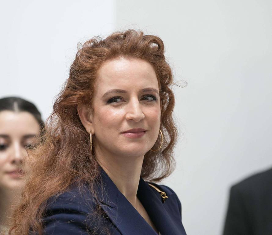 RABAT:  Morocco's Princess Lalla Salma and French president's wife Brigitte Macron at Picasso exhibition