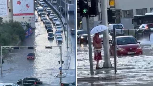 VIDEO Kaos u Splitu! Poplava na ulicama, auti ostali zarobljeni
