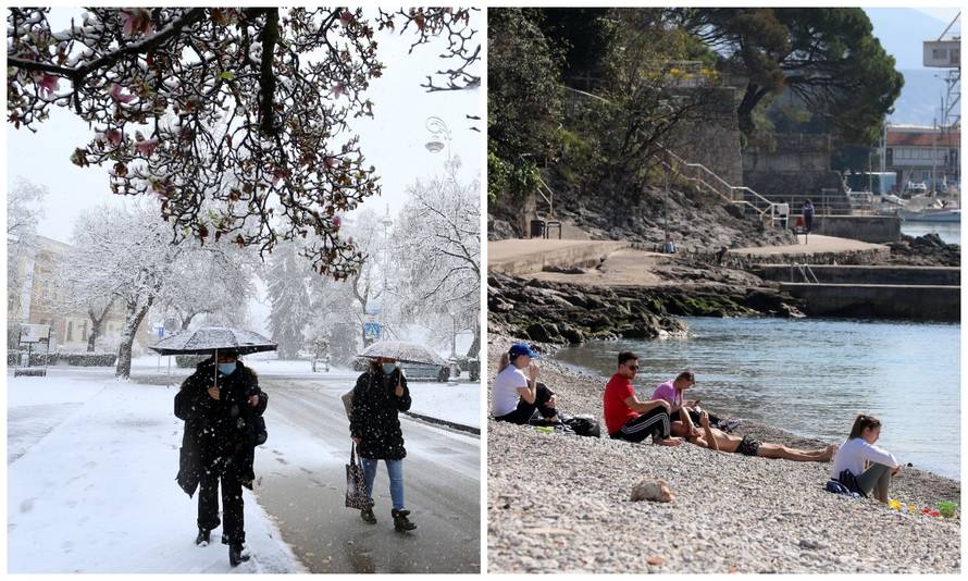 FOTO Građani se danas sunčali na plaži, a ovako je Hrvatsku prije tri godine zabijelio snijeg