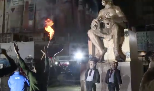 VIDEO Iranci spalili Trumpove i Netanyahuove figure na skupu za poginule pomorce