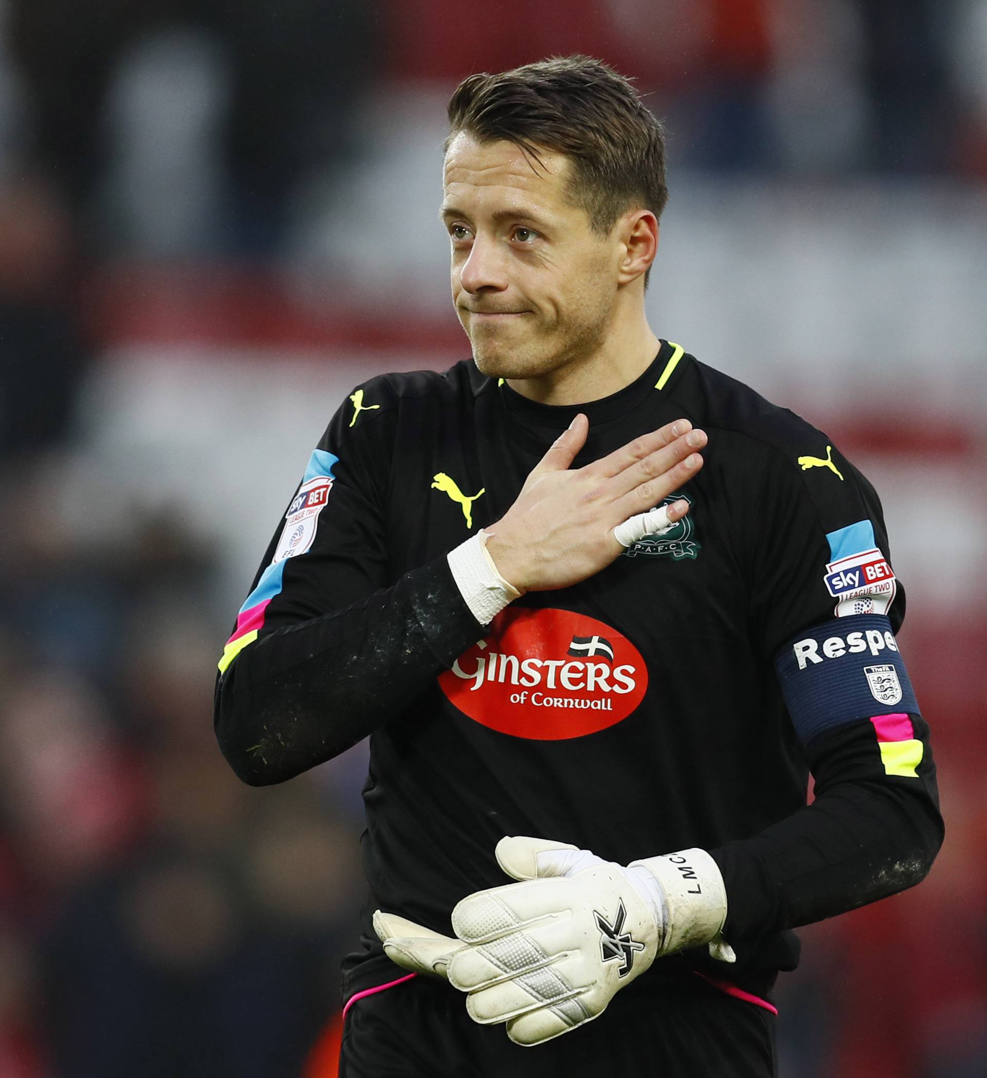 Plymouth Argyle's Luke McCormick after the match