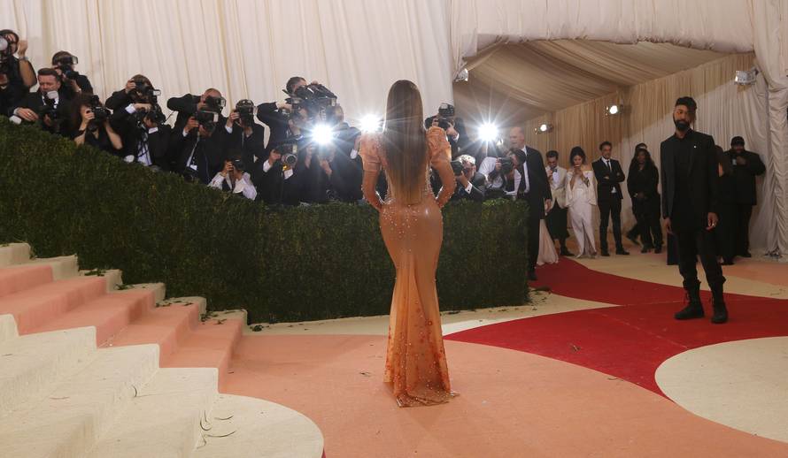 Singer Beyonce arrives at the Met Gala in New York