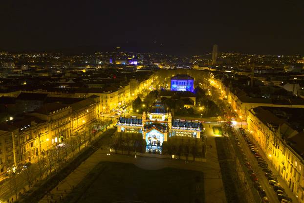 Pogled iz zraka na Festival svjetla 