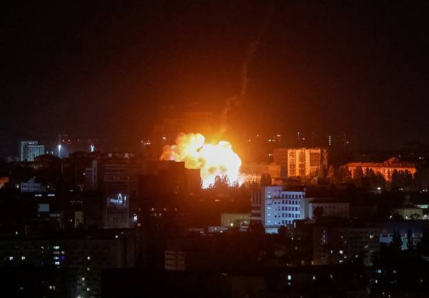 Russian missile strike in Kyiv