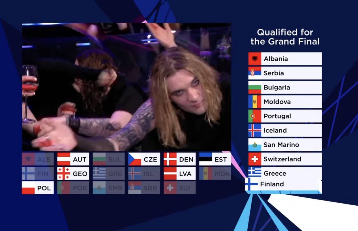 Završila je i druga polufinalna večer Eurosonga, ovo je svih 10 zemalja koje su prošle dalje...