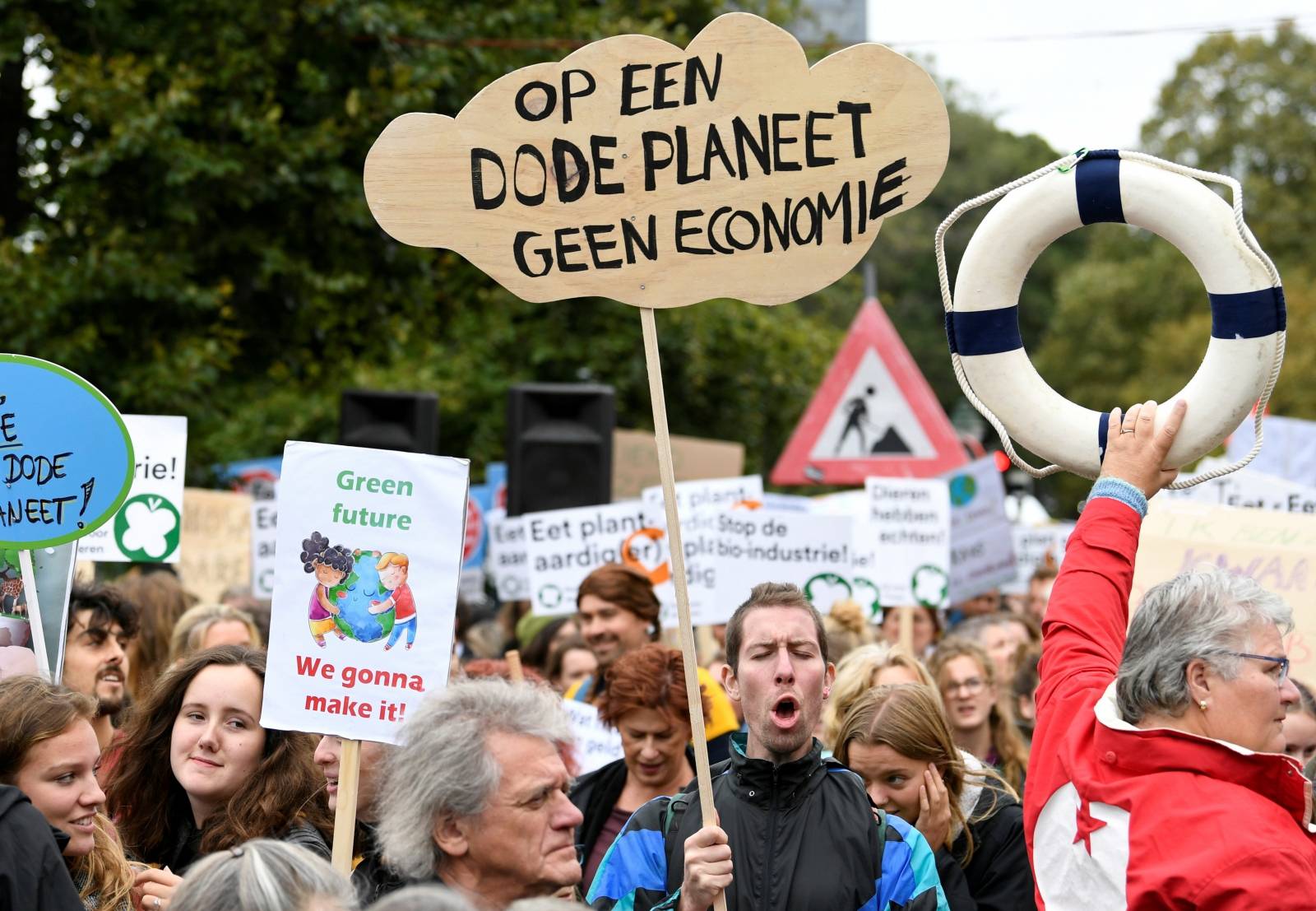 FILE PHOTO: Protest march to call for action against climate change in The Hague