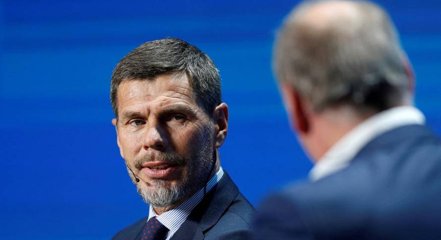 FILE PHOTO: Zvonimir Boban, Fifa Deputy Secretary General, gestures during the Dubai International Sports Conference in Dubai