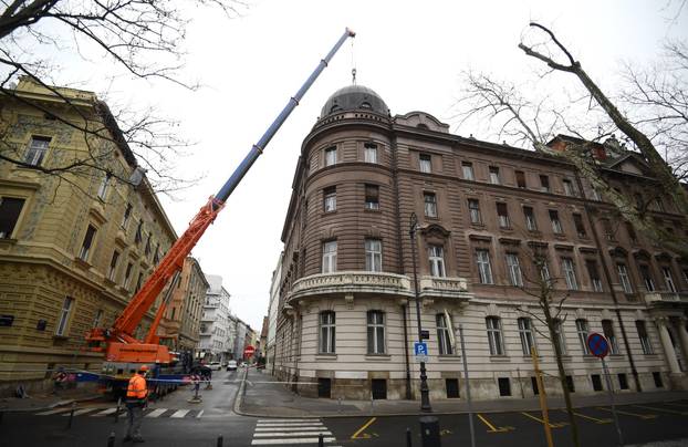 Zagreb: Uklanjanje opasnosti s krova zgrade Ministarstva vanjskih poslova