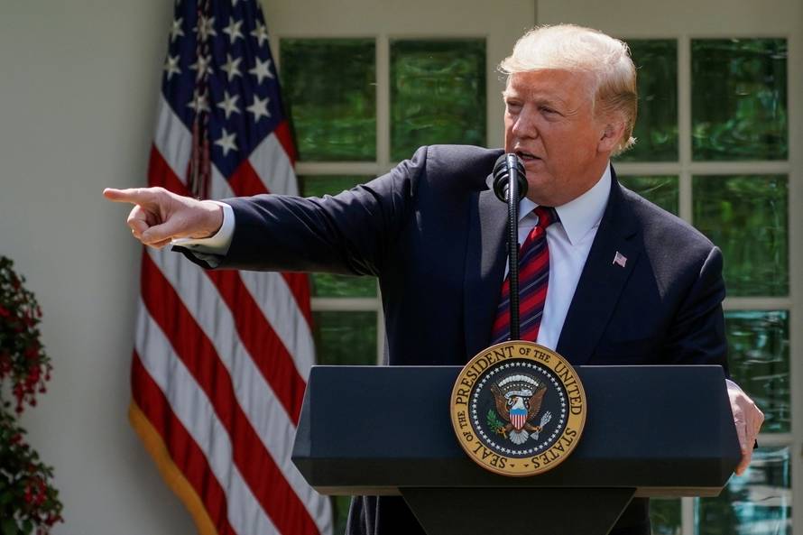 U.S. President Trump speaks about immigration reform at the White House in Washington