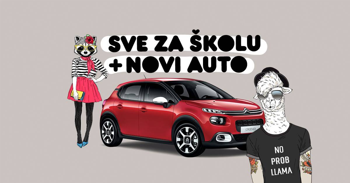 Opremite djecu za školu i osvojite novi Citroën C3!