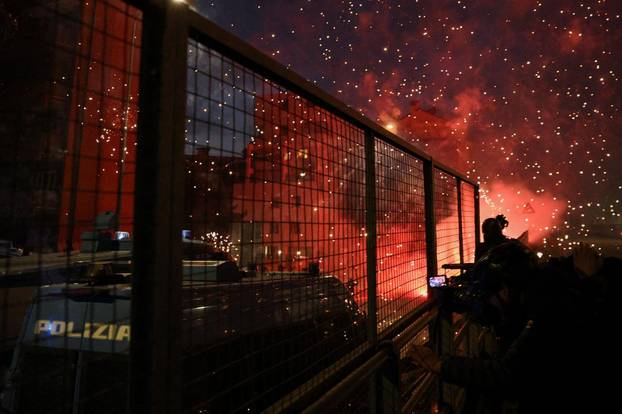 Demonstrators protest the 2026 Winter Olympics in Milan