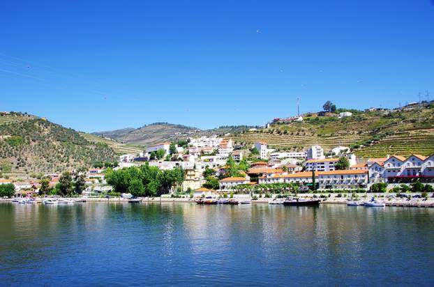 View from the  Pinhão village in Portugal 