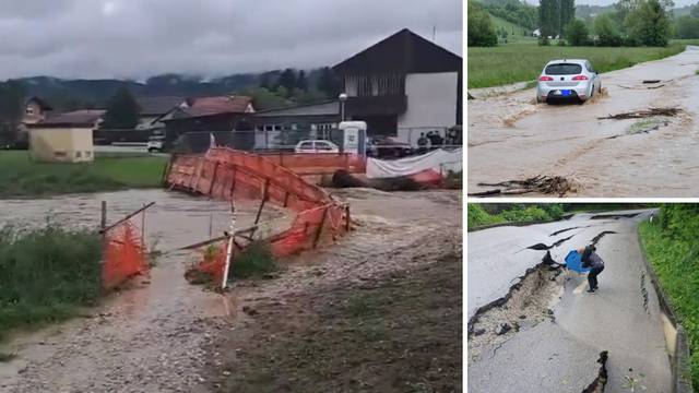 Pogledajte kako bujica odnosi most u Zagorju: 'Nije mogao izdržati toliku količinu vode'