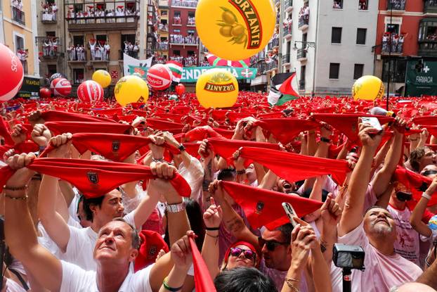 San Fermin festival (Chupinazo) in Pamplona